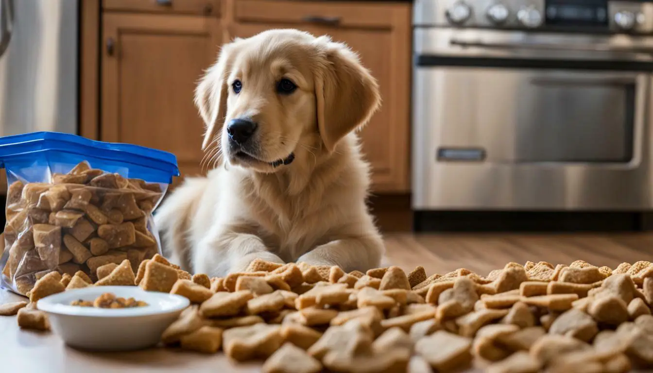 How many treats can you give to a golden retriever puppy?