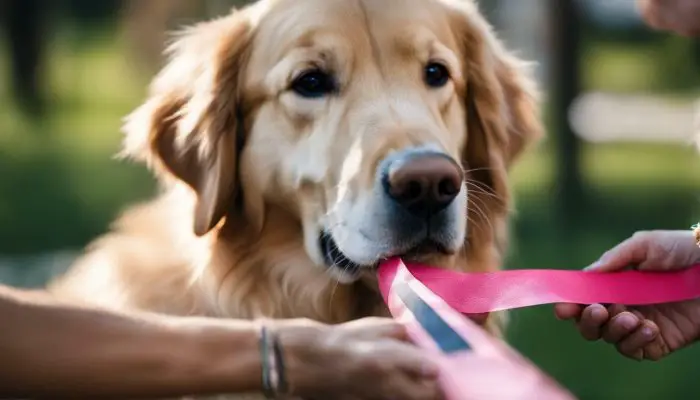 How to tape a golden retriever with rose ears?